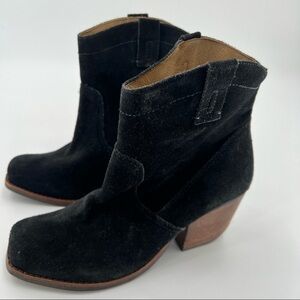 Matisse Black Suede Western Ankle Boots